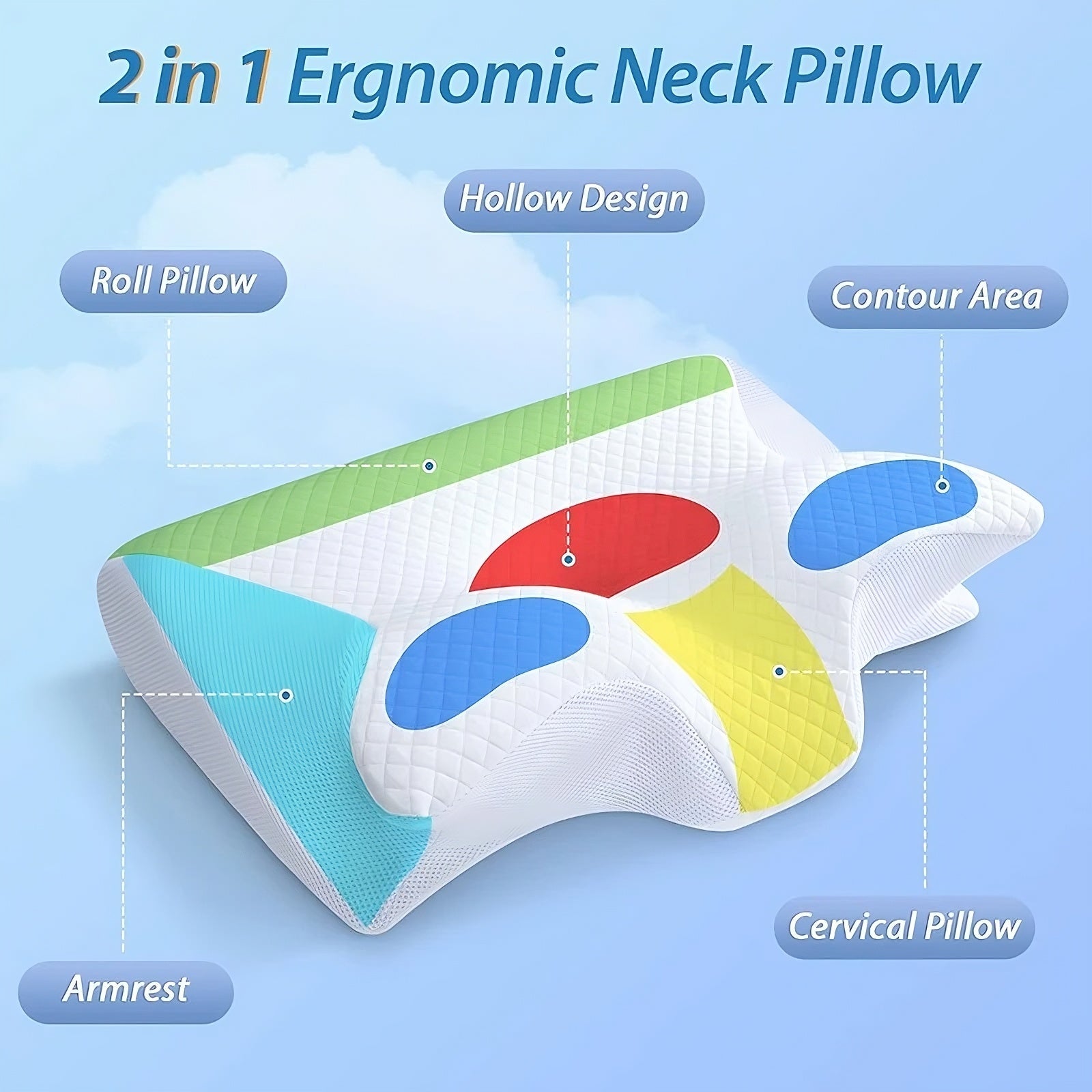 Memory Foam Cervical Pillow Zexa store