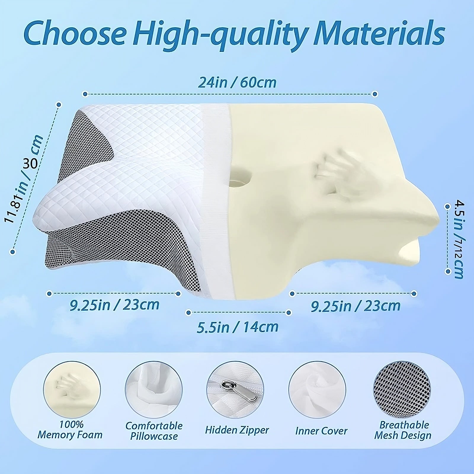 Memory Foam Cervical Pillow Zexa store