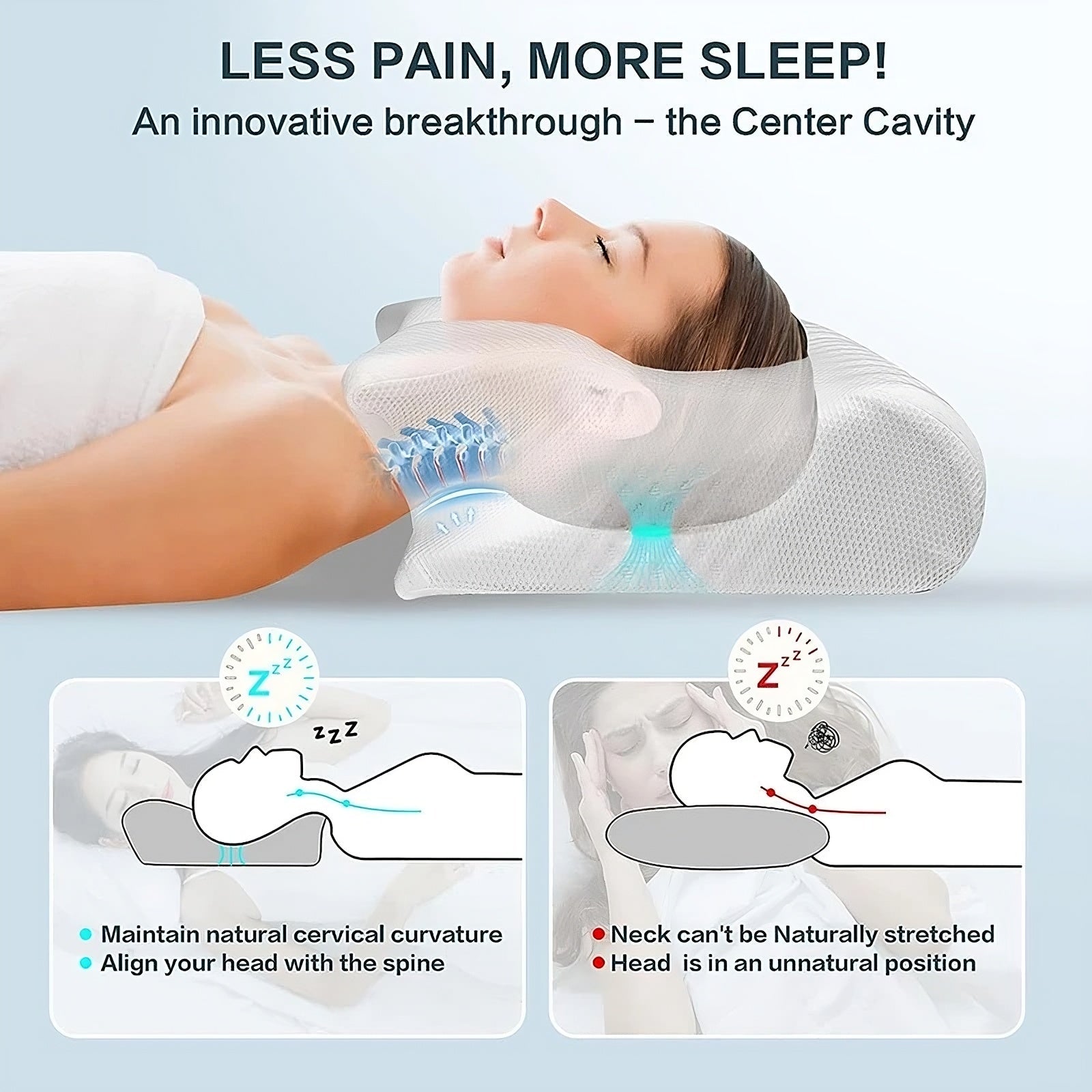 Memory Foam Cervical Pillow Zexa store